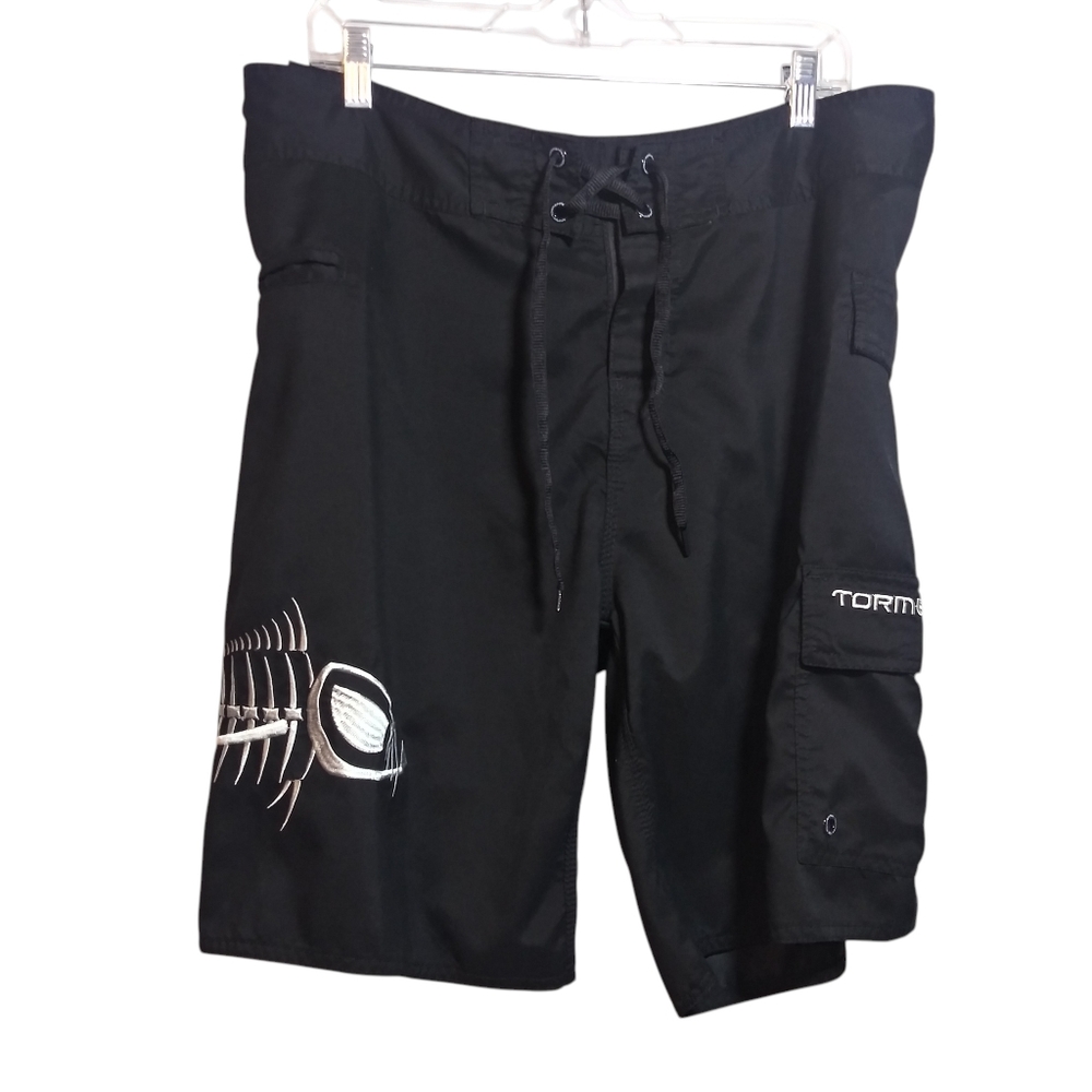 Tormenter Ocean Black and White Waterman 5 Pocket Board Shorts Size 36